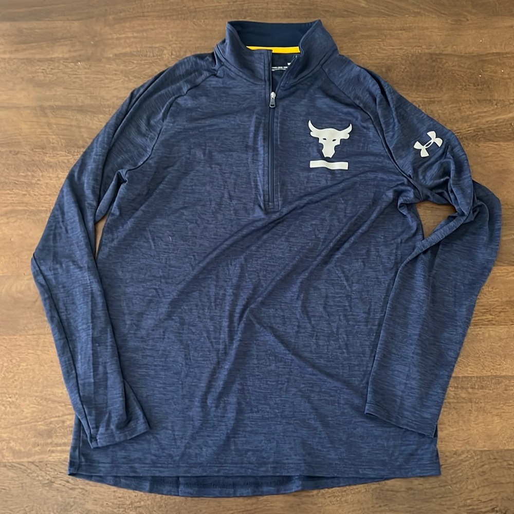 Under Armour project rock lightweight 1/4 zip, M, NWOT, navy blue